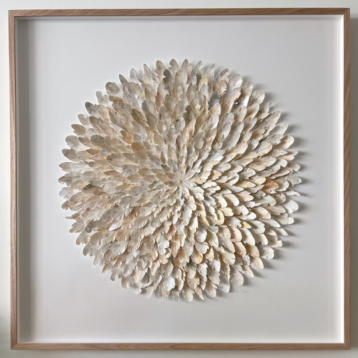 mondocherry - "wren" | paper feather framed wall artfull