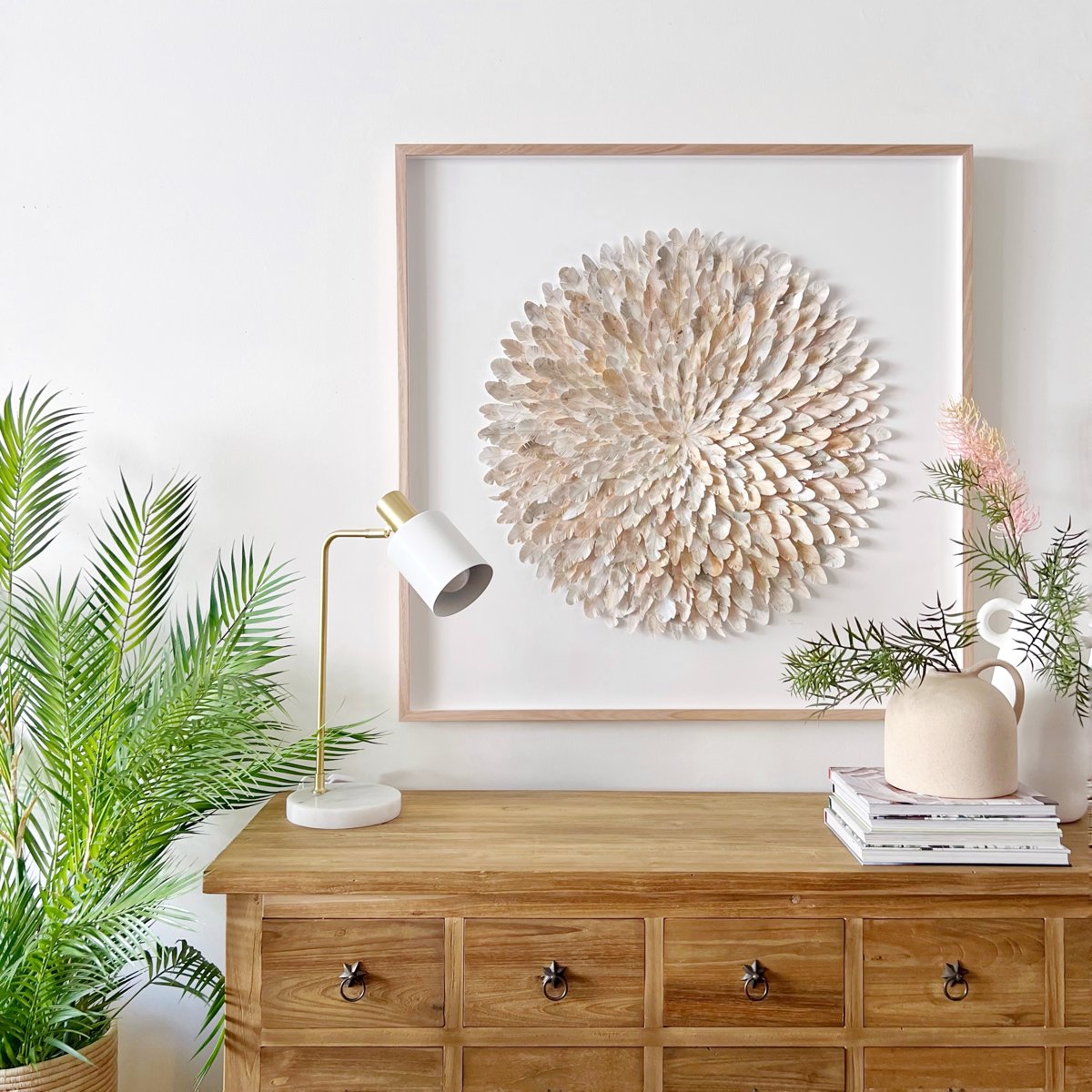 mondocherry - "wren" | paper feather framed wall art