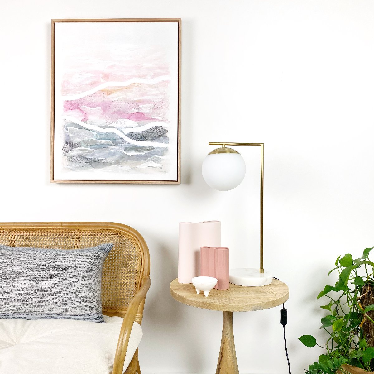 "Above the Horizon" - mixed media framed wall art