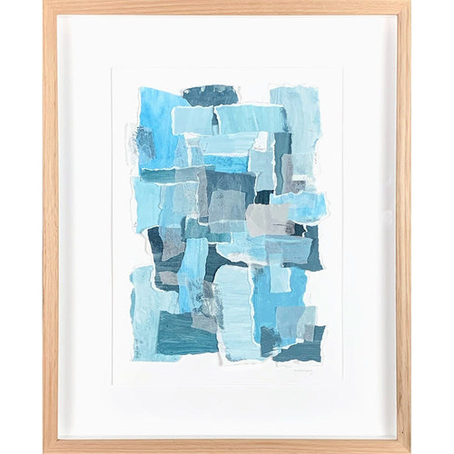 mondocherry colour sampler forget me not framed artwork