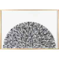 mondocherry junco paper feather wall art