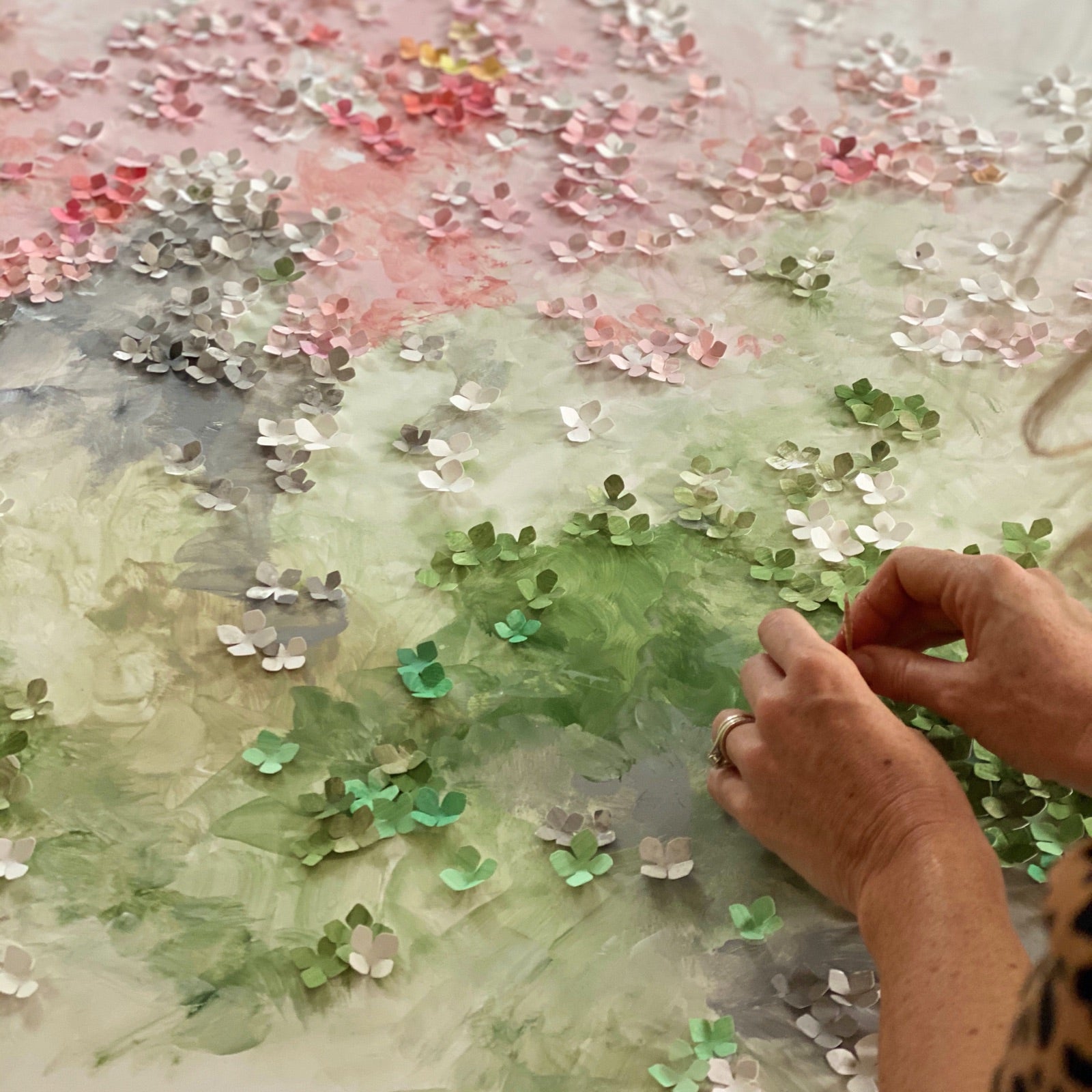 mondocherry - "wander" - paper wall art - making