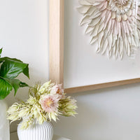 "chartwell" | paper flower framed wall art - corner