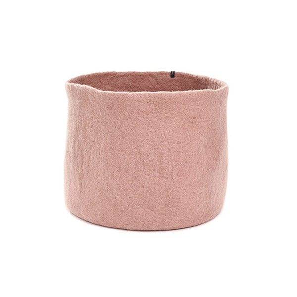 Muskhane | felt calabash | rose quartz | large