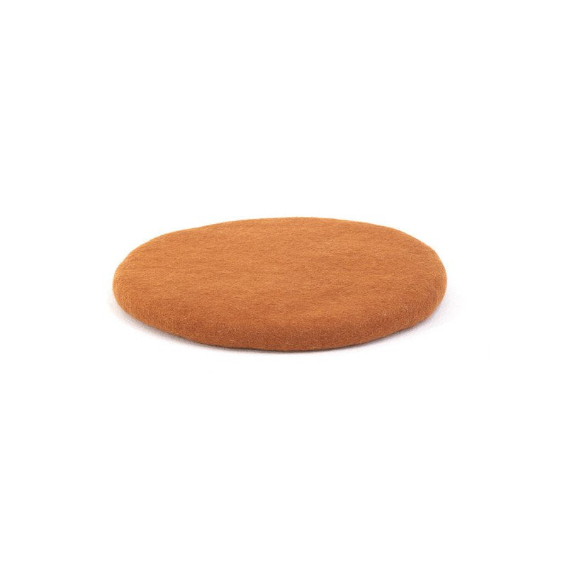 Muskhane chakati round felt cushion | caramel