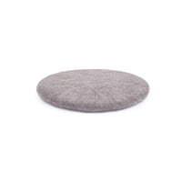 Muskhane chakati round felt cushion | light stone