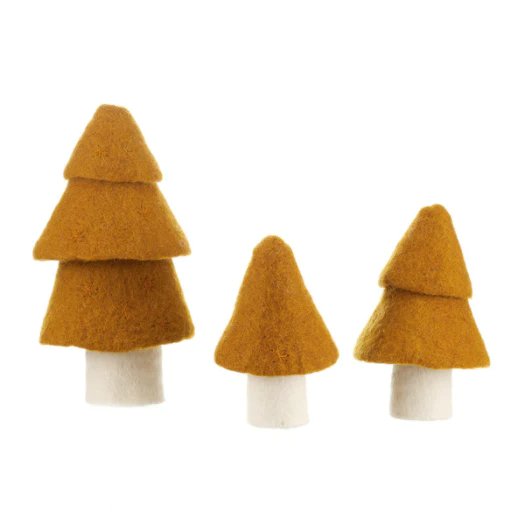 Muskhane | felt Christmas tree decoration | gold