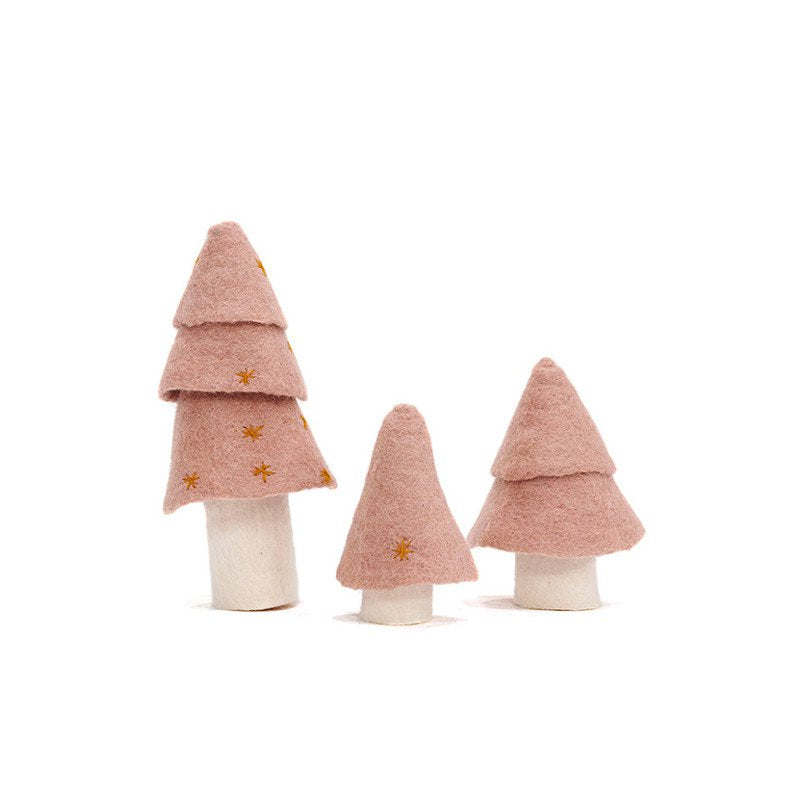 Muskhane | felt Christmas tree decoration | rose quartz