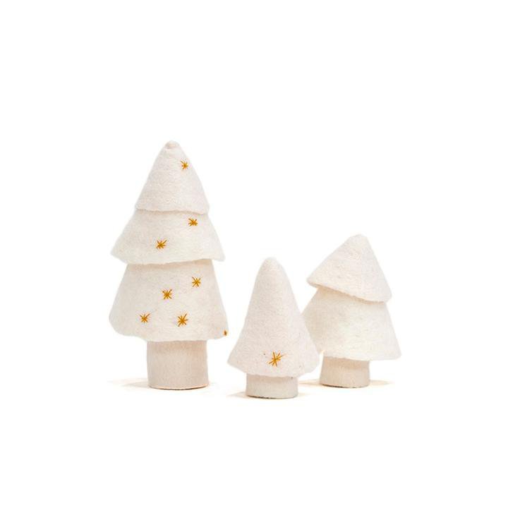 Muskhane | felt Christmas tree decoration | white