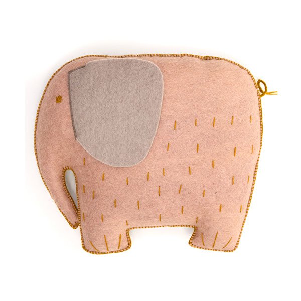 Muskhane kids cushion elephant - quartz pink- mondocherry