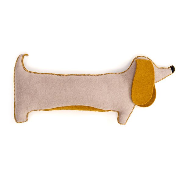 Muskhane kids cushion sausage dog - sand | mondocherry