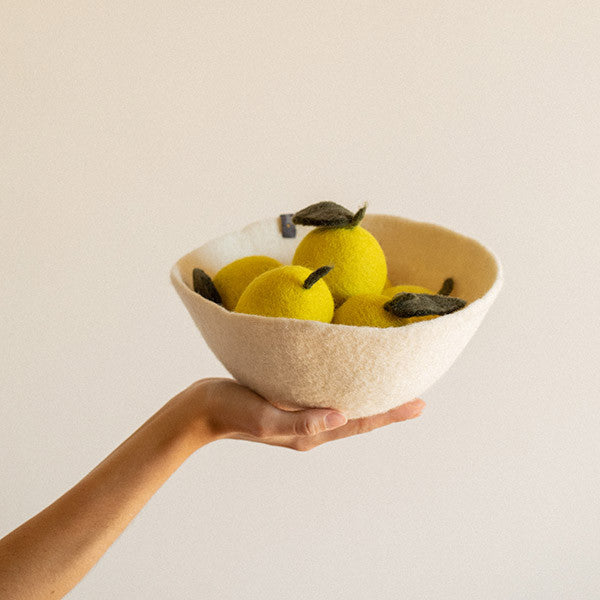 Muskhane | felt lemon - hold bowl