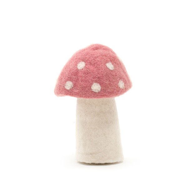 Muskhane | felt dotty mushroom | XL | indian pink
