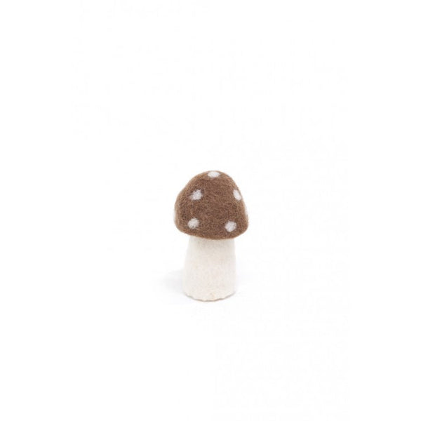 mondocherry - Muskhane | felt dotty mushroom | small | chestnut