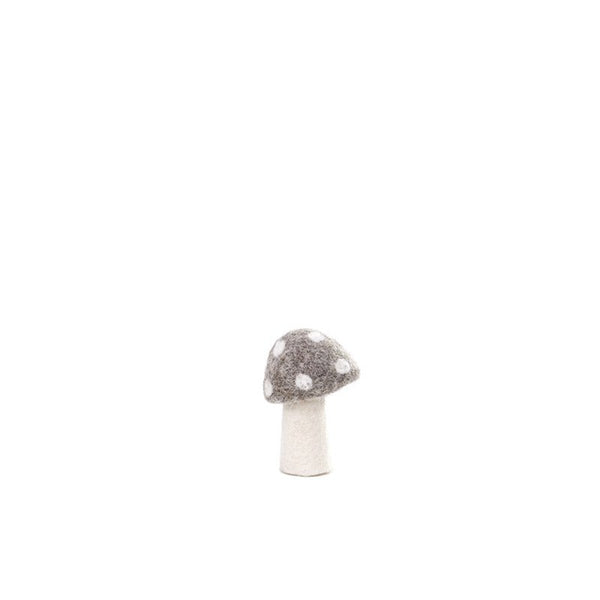 Muskhane | felt dotty mushroom | small | light stone