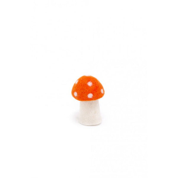 Muskhane | felt dotty mushroom | small | pure orange