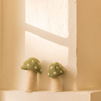 Muskhane | felt dotty mushroom | small | tender green - wall