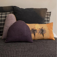 Muskhane | himal felt cushion | dark plum | large - bed2