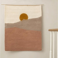 Muskhane | felt landscape wall hanging | morning | quartz pink - wall