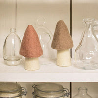 Muskhane | felt morel mushroom | large | quartz pink - display