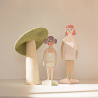 Muskhane | felt mushroom | large | tender green - display