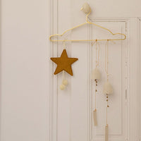 Muskhane | felt pom pom star decoration hanging
