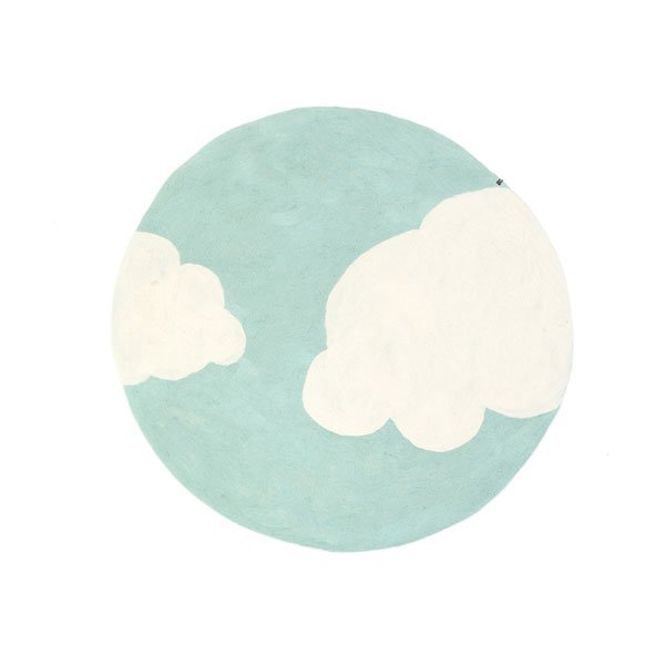 Muskhane | cloudy rug | jade natural