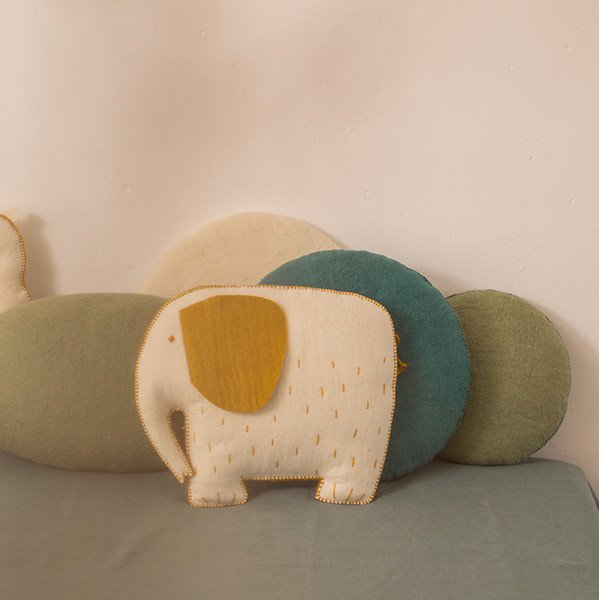 Muskhane kids cushion elephant - natural - bed