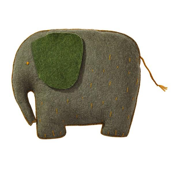 Muskhane - kids cushion elephant - mineral grey