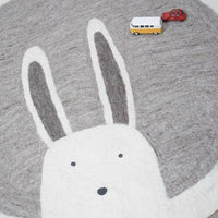 Muskhane pasu round kids rug bunny - light stone - play