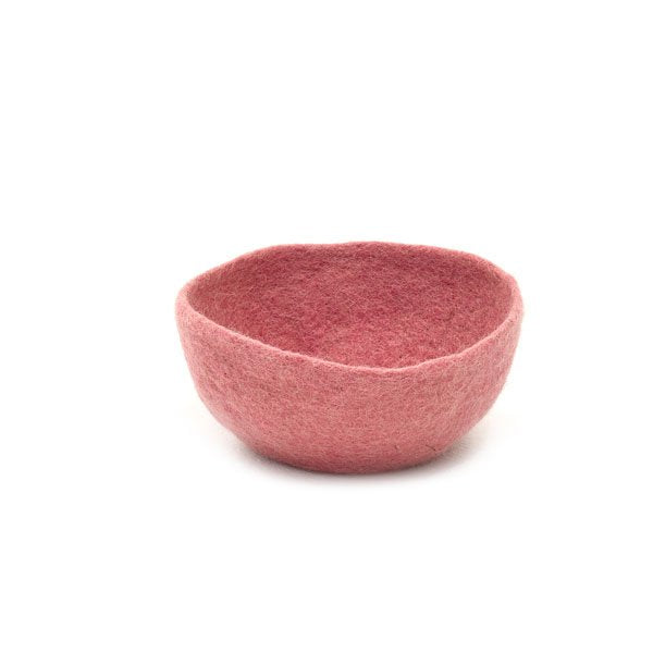 Muskhane | plain felt bowl | small | Indian pink - mondocherry