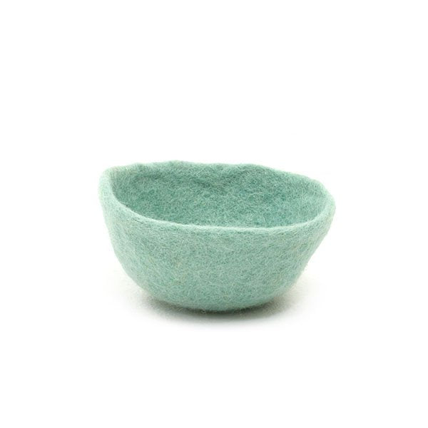 Muskhane | plain felt bowl | small | jade - mondocherry