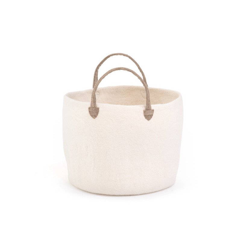 Muskhane | basket with hemp handles | natural | medium