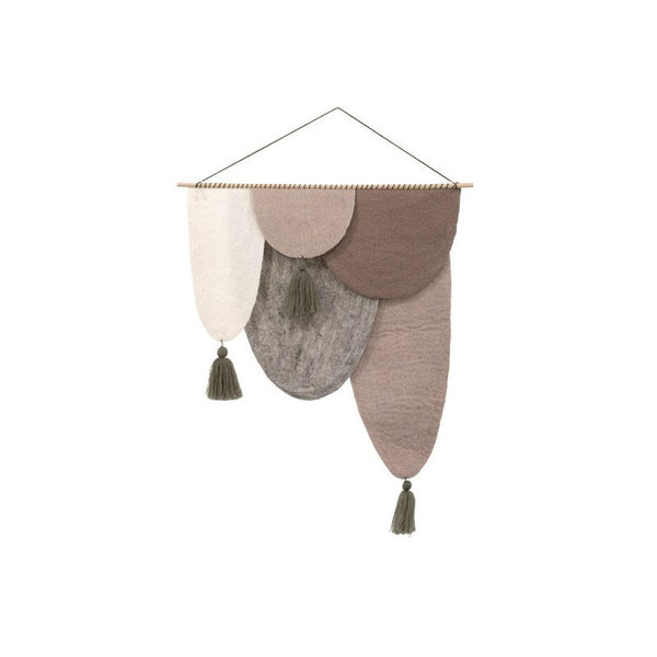 Muskhane | felt scale wall hanging | ash grey | large