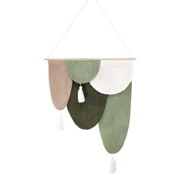 Muskhane | felt scale wall hanging | green | large