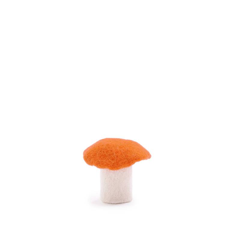 felt and garlands - Muskhane | felt mushroom | small | fluorange - mondocherry