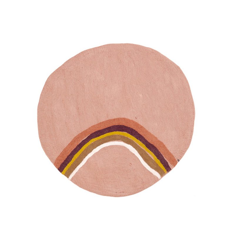 Muskhane | indreni rainbow rug | quartz pink