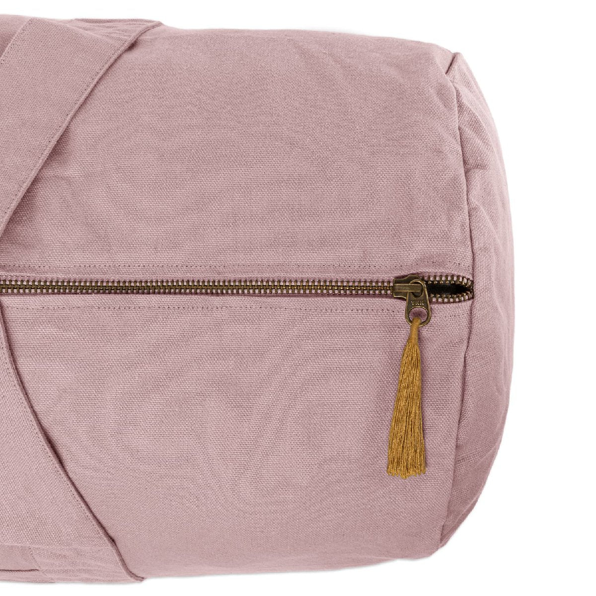 Numero74 | bliss cotton canvas yoga bag | dusky pink - mondocherry - zip