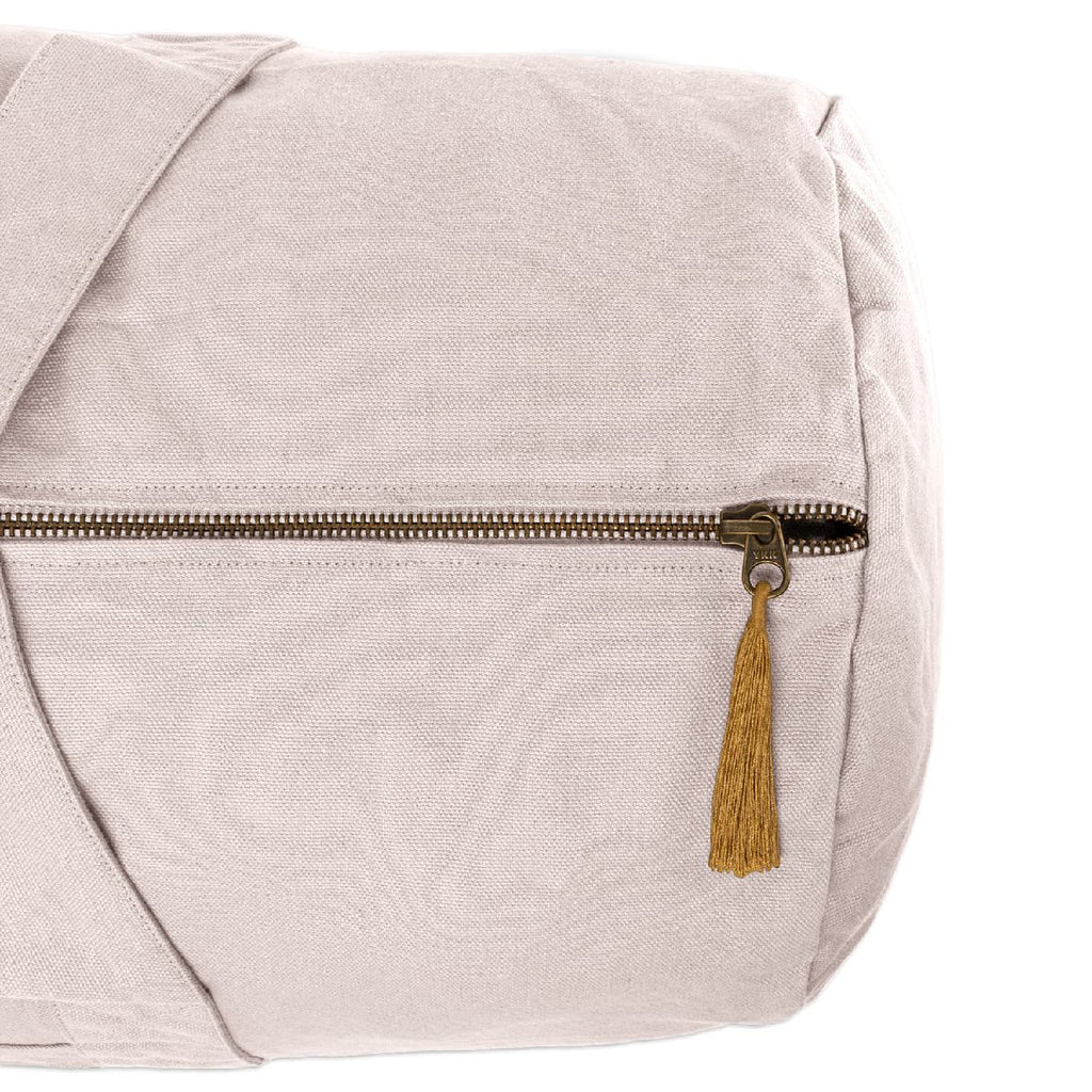 Numero74 | bliss cotton canvas yoga bag | powder - mondocherry - zip