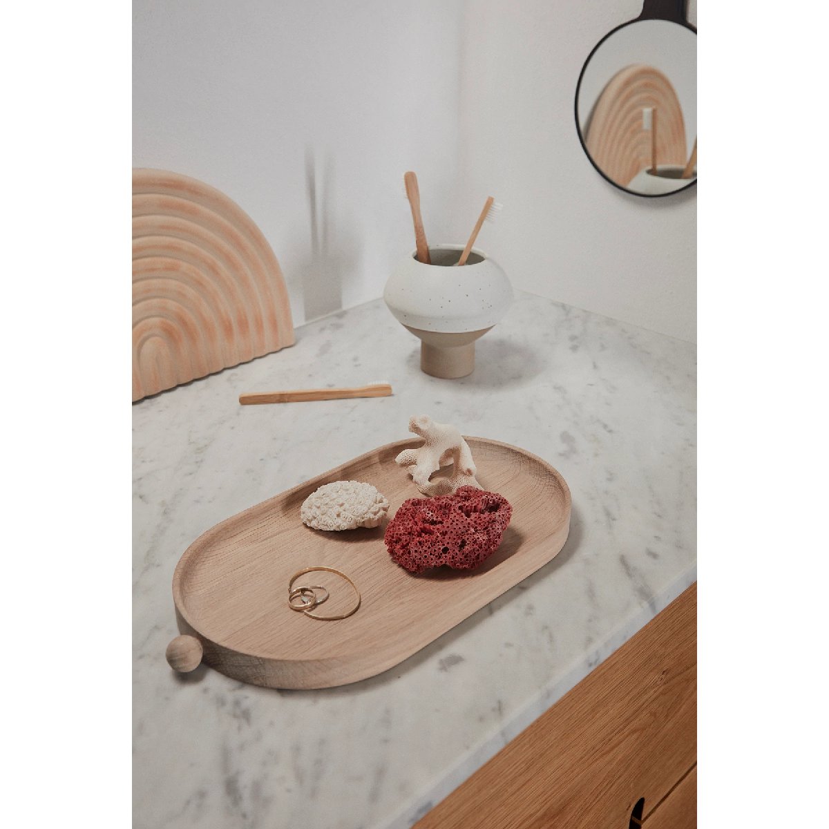 mondocherry - OyOy | wood tray | nature - bathroom