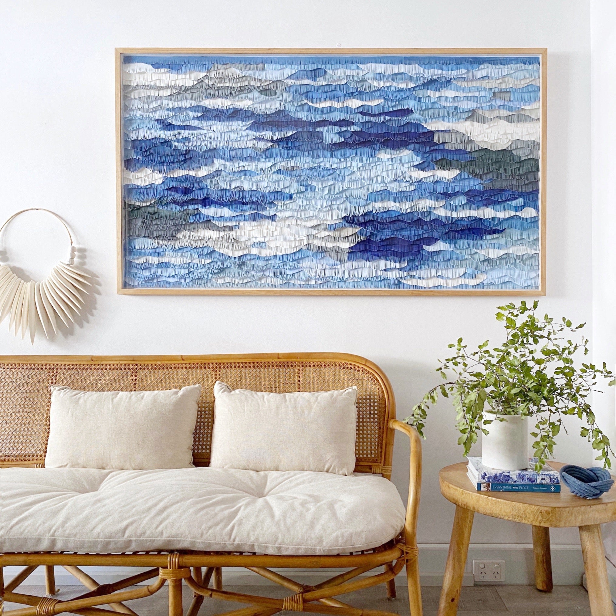mondocherry out of the blue paper framed wall art