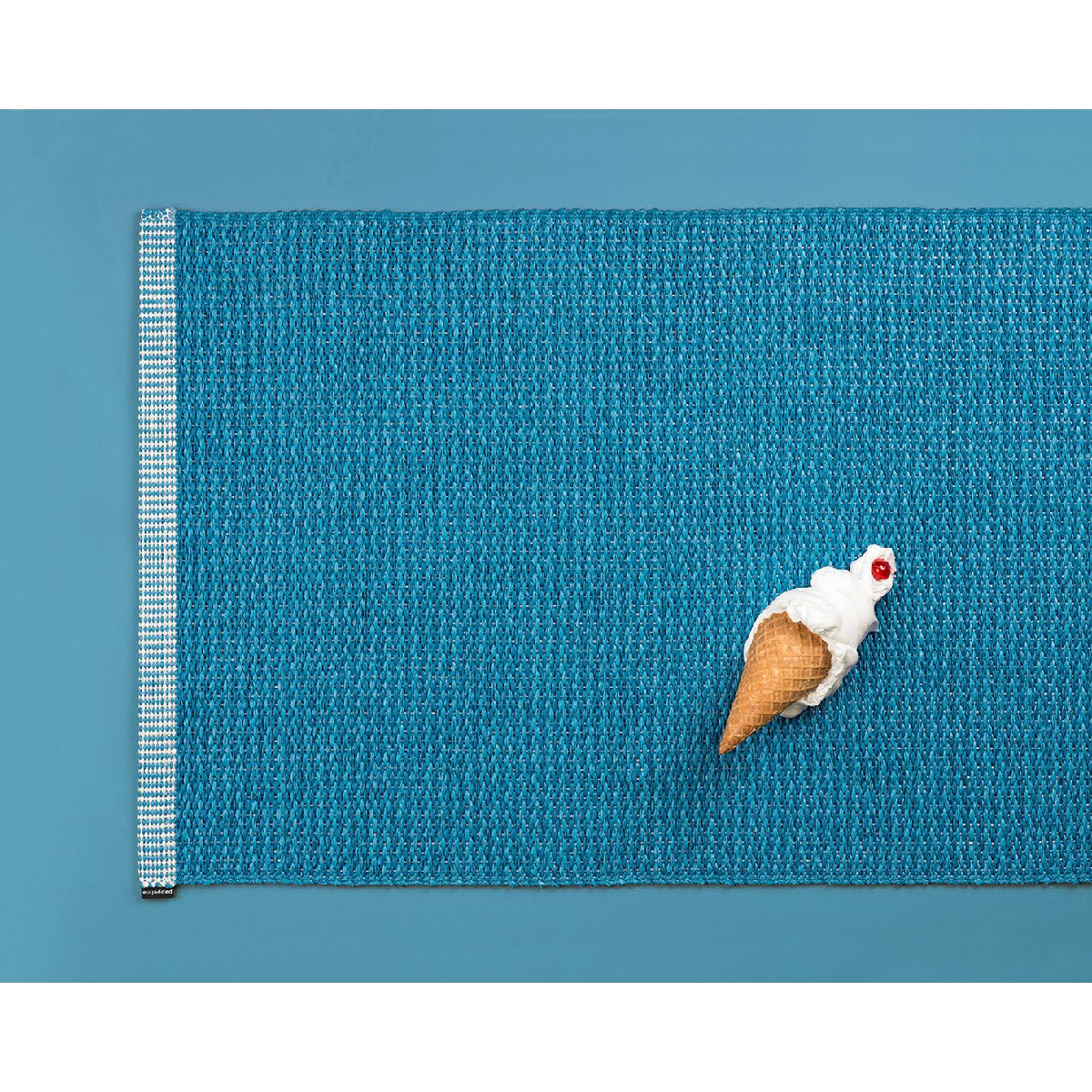 Pappelina | mono mat | petrol light petrol - 60cm x 85cm - ice cream