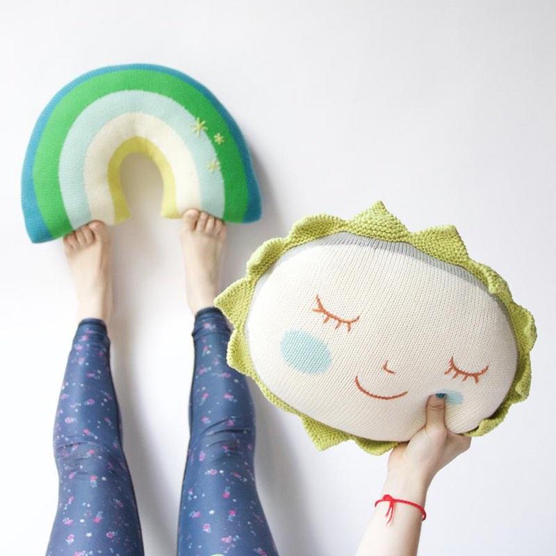cushion - Blabla | Rainbow Pillow | blue - mondocherry