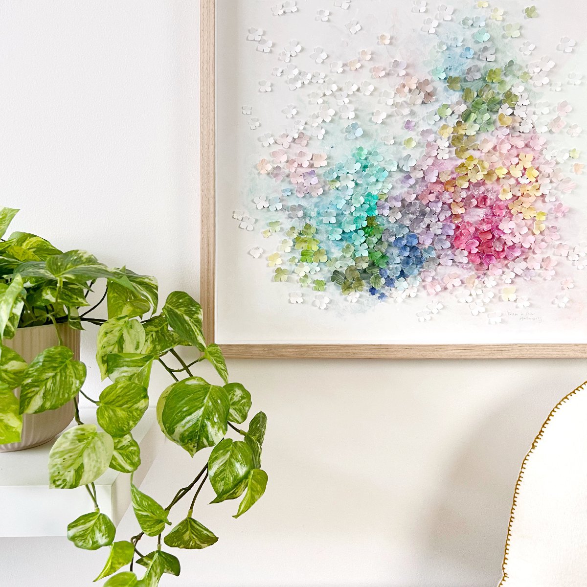 "dream in colour" - paper wall art - scattered collection - plant