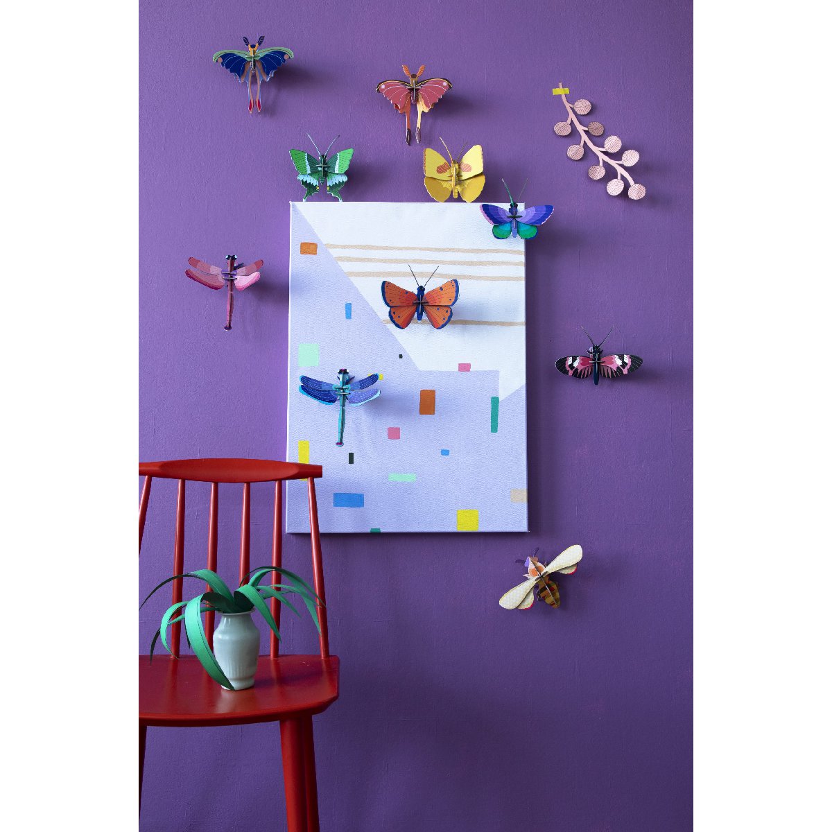 Studio Roof | blue copper butterfly wall decor - collection