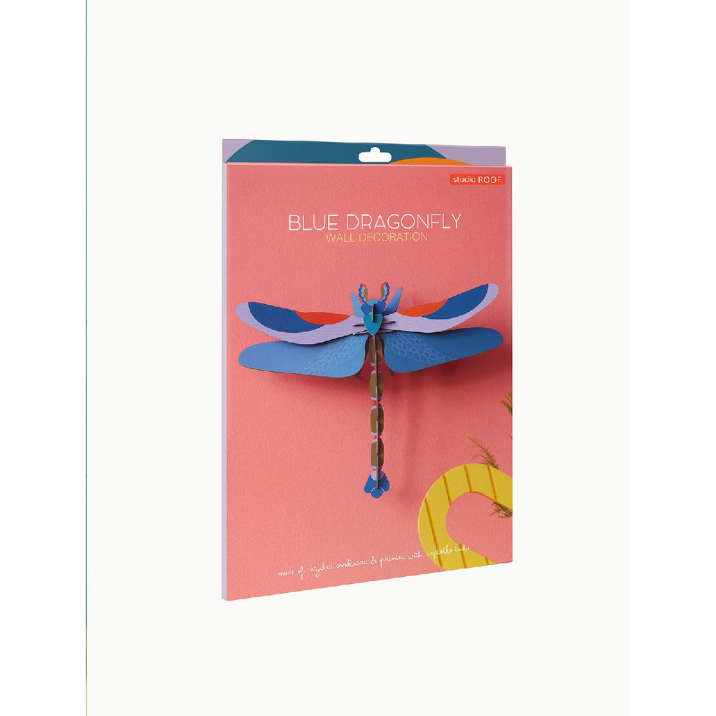 mondocherry - Studio Roof | giant dragonfly blue | wall decor - packaging