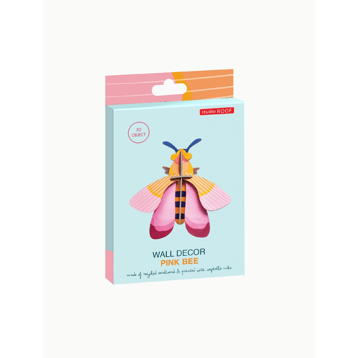 Studio Roof | pink bee wall decor - package