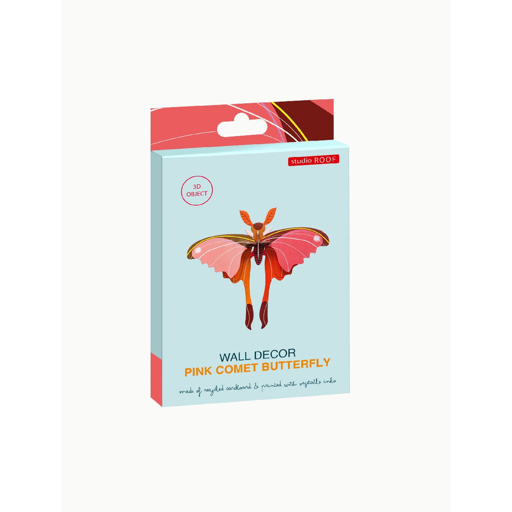 Studio Roof | pink comet butterfly wall decor - package