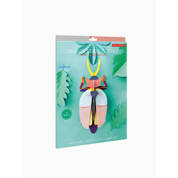 Studio Roof | rhinoceros beetle wall decor - package