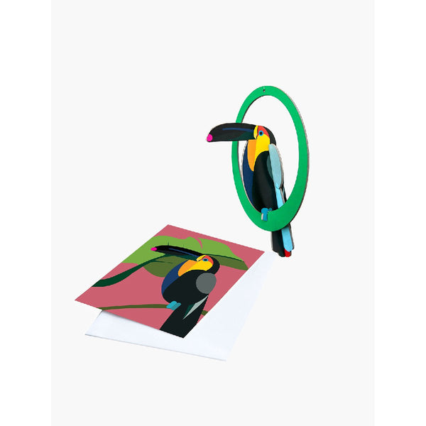 mondocherry - Studio Roof | swinging toucan pop out card